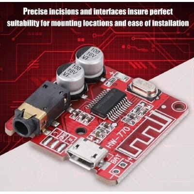 Picture of Audio Receiver Module HW-770. MP3 Bluetooth 4.1 Lossless Decoder Board Car Speaker Amplifier Board Stereo Board Red
