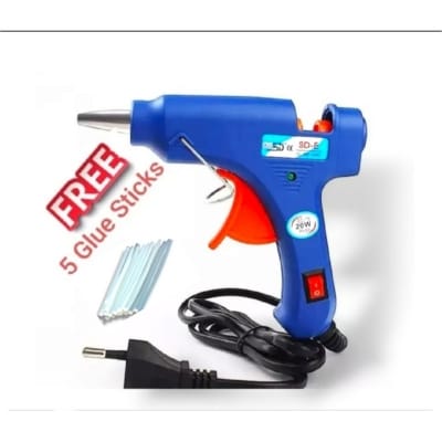 Picture of 20 Watt Hot Melt Glue Gun with 5 pcs Glue Stick Free Multicolor