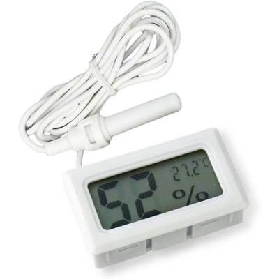Picture of Digital LCD Mini Thermometer Hygrometer Fridge Freezer Temperature Humidity Meter - Portable Temperature Humidity Meter White