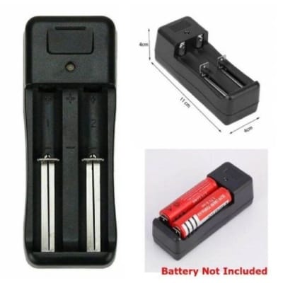 Picture of Universal double Charger For 3.7V 14500 Li-ion Rechargeable Battery Black