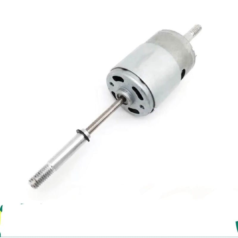 Picture of RS775 / 755 DC FAN Motor 12V with Long Shaft and Threaded Coupler 