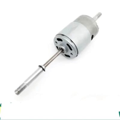 Picture of RS775 / 755 DC FAN Motor 12V with Long Shaft and Threaded Coupler 