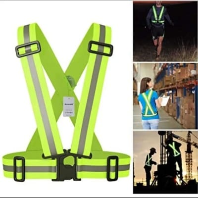 Picture of High visibility neon reflective Safety vest for Construction work, Cyclist Multicolor