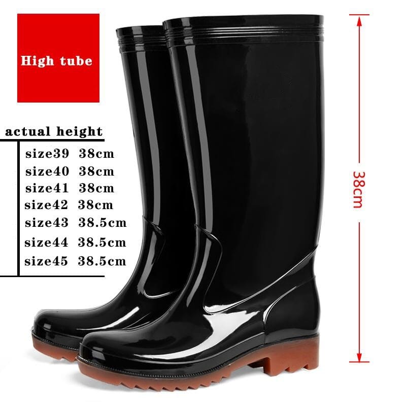 Picture of Gum Boot JCD Waterproof Rain Boot PVC  High Quality Black
