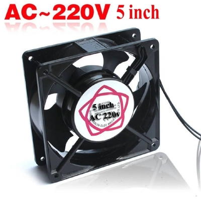 Picture of AC Cooling Fan AC 220V 22W 5 inch Ventilator Fan Black
