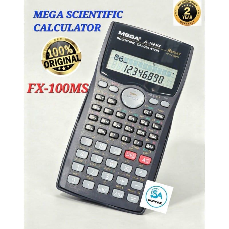 Picture of 2 Years Warranty MEGA FX-100MS 1ST Edition Scientific Calculator Black