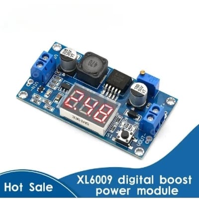 Picture of XL6009 Boost Converter  DC To DC  Step Up Boost Converter Module With Display  4.5-32V To 5-35V 4A Power Supply Voltage Regulator Adapters Blue