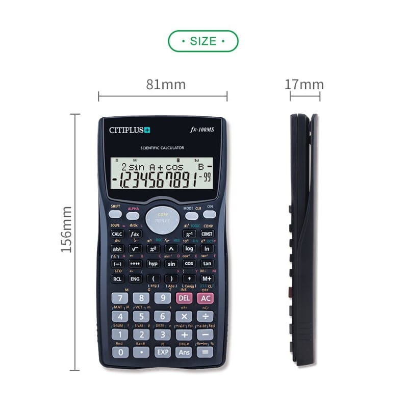 Picture of Scientific Calculator Fx-100MS For Students C-T PLUS Black