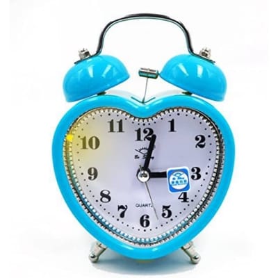 Picture of Twin Bell Table Alarm Clock love Shape 