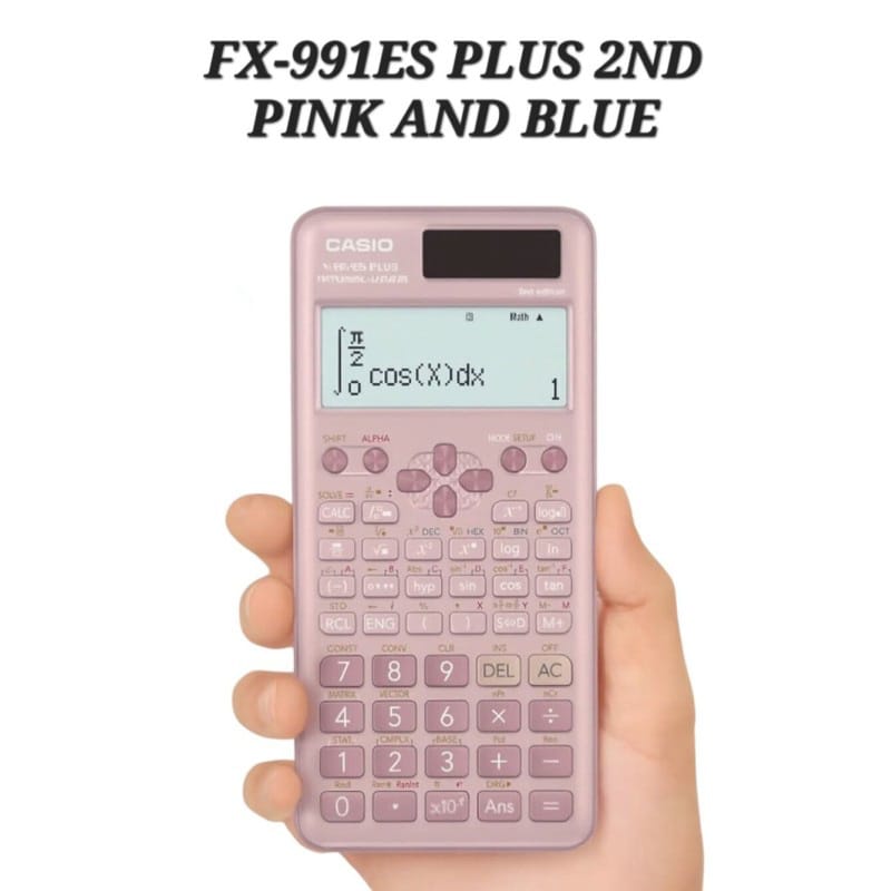 Picture of FX-991ES Plus 2nd Blue And Pink Colours Scientific Calculator For Students 