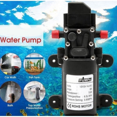 Picture of Diaphragm Water PUMP DC 12V 2.5A 87 PSI 3.6LPM Water Pump for Bike or Car Wash & Garden Black