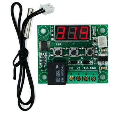 Picture of W1209 Incubator Temperature Controller DC 12V 10A Relay Three Digit RED LED Tube Blue