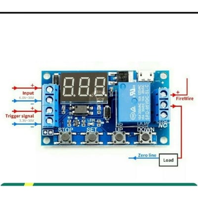 Picture of DRY Incubator Turning Motor Controller Turning Control Timer Supply 5-30V 10A Relay Using W-1209, XHM-452, XH-3001 Replace XM-18, XM-18S and incubator Blue
