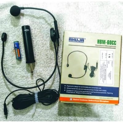 Picture of Ahuja HBM-60CC Headband Microphone With Battery 3.5 mm jack Black