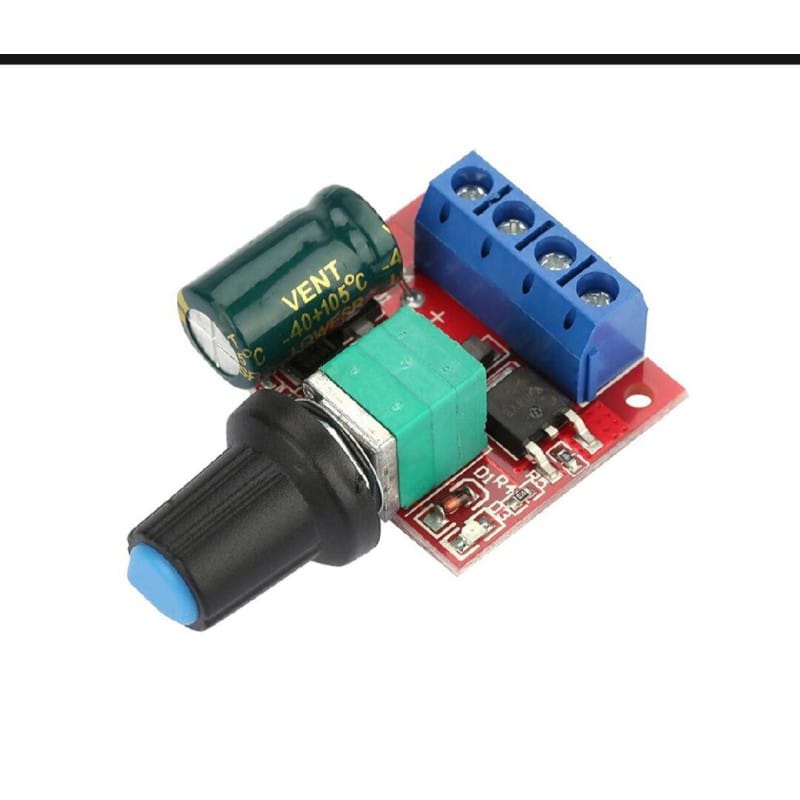 Picture of High-Quality 5V-28V 12V 24V 5A PWM DC Motor Speed Control Switch Controller Volt Regulator LED Dimmer Tool Professional - DC Motor Speed Control Blue