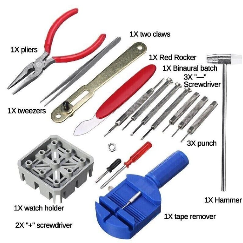 Picture of 16pcs Professional Watchmaker Watch Repair Tools Kits Accessories Set Multicolor