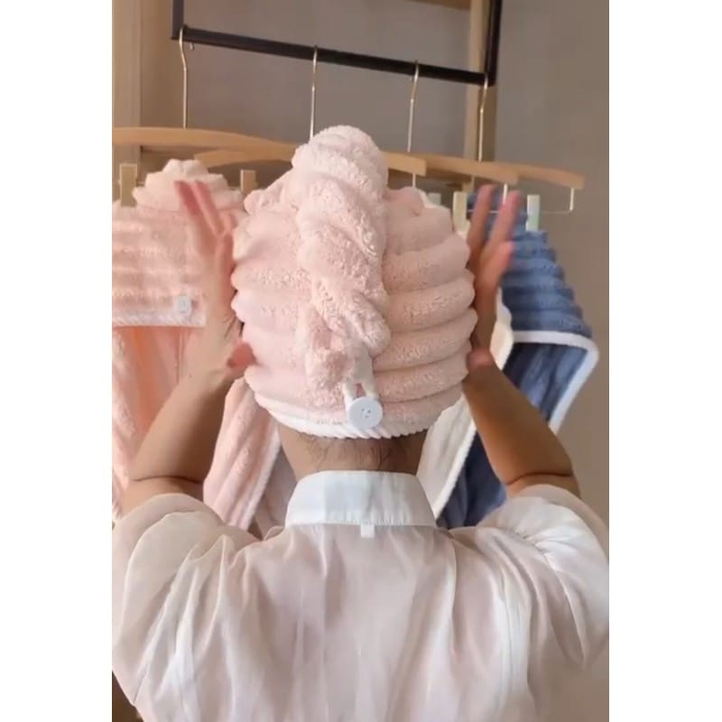 Picture of Super Absorbent Microfiber Hair Drying Cap – Quick-Dry Hooded Towel for Women Multicolor