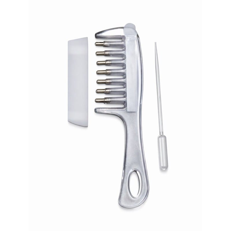 Picture of Transparent Refillable Essential Oil Hair Comb Scalp Care Applicator Brush Oil Distribution Comb Home Hair Beauty Styling Tool White