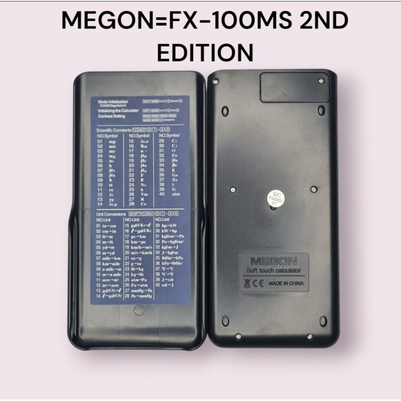 Picture of MEGON FX-100MS   2nd Edition  Scientific Calculator For Students 2 Years Warranty Grey