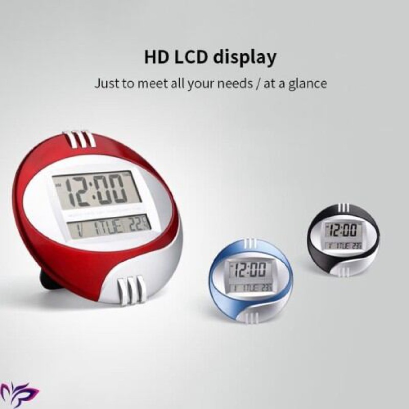 Picture of Multifunction Digital Wall And Table Clock,Calendar Temperature Alarm Stylish Modern 