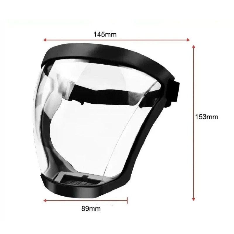 Picture of Work Protection Mask Transparent Facial Protector FaceMask Protective Outdoor Heating Home Kitchen Tools Full Face Mask Multicolor