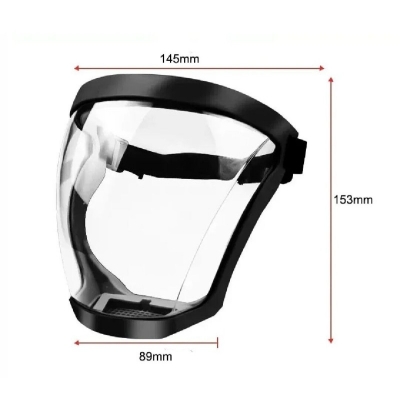 Picture of Work Protection Mask Transparent Facial Protector FaceMask Protective Outdoor Heating Home Kitchen Tools Full Face Mask Multicolor