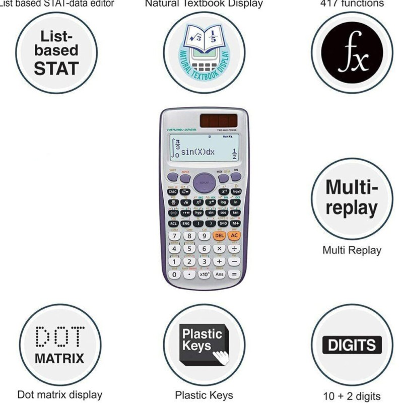 Picture of FX-991ES PLUS  Calculator Scientific Calculator For Students Grey