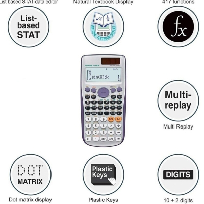 Picture of FX-991ES PLUS  Calculator Scientific Calculator For Students Grey