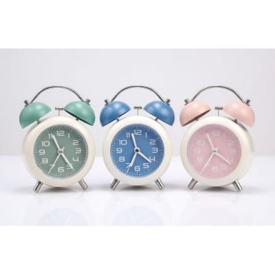 Picture of Round Medium Size Silence Analog Alarm Clock Snooze Function Modern Desktop Clock 