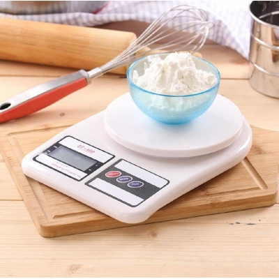 Picture of Electronic Kitchen Digital LCD DIsplay Weighing Scale 10 Kg - Weight Machine White