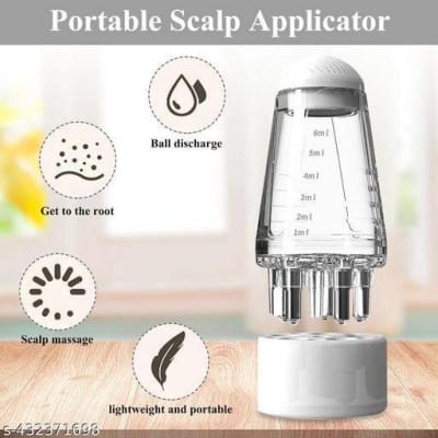 Picture of Mini 6ML Portable Scalp Applicator Liquid Comb Roots Massage Medicine for Hair Growth Serum Oil Nourish Oil Applicator Hair Care White