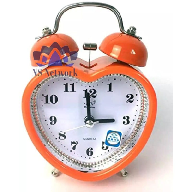 Picture of Twin Bell Table Alarm Clock love Shape 