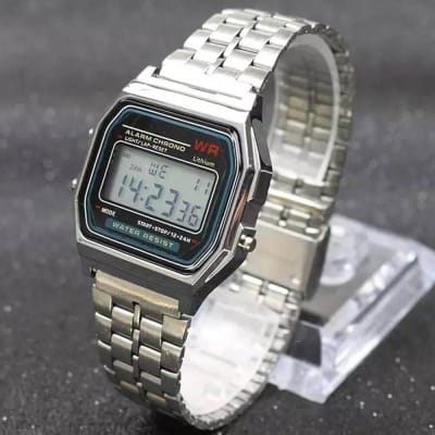 Picture of Steel Chain  Waterproof Classic Digital Watch For Men Silver