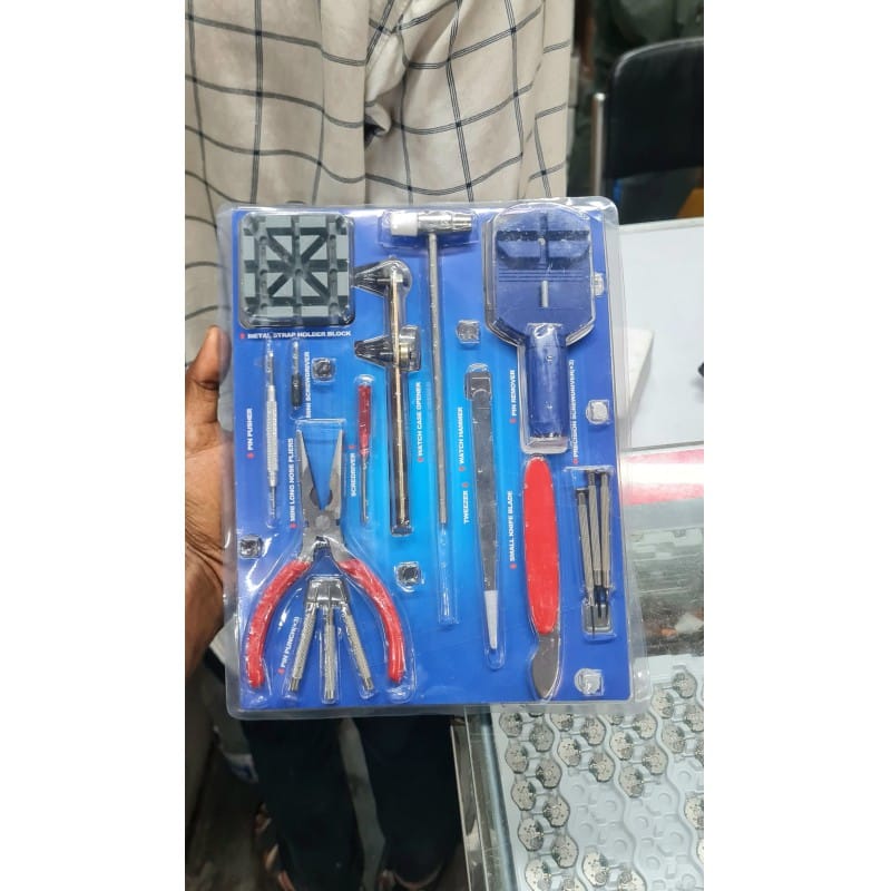 Picture of 16pcs Professional Watchmaker Watch Repair Tools Kits Accessories Set Multicolor