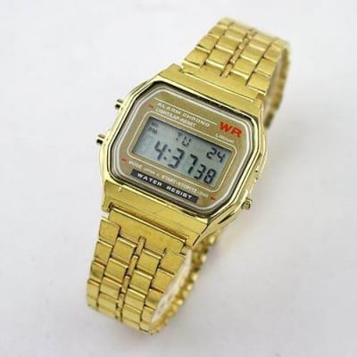 Picture of Gold Steel Bracelet Watch For men A159WGEA-1 Gold