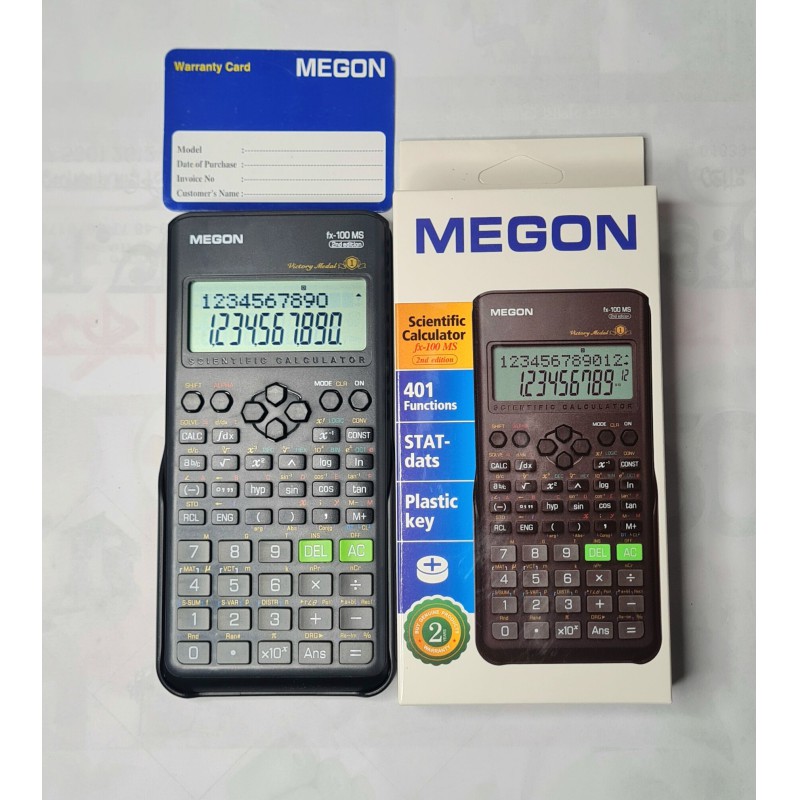 Picture of MEGON FX-100MS   2nd Edition  Scientific Calculator For Students 2 Years Warranty Grey