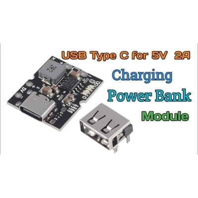 Picture of Power Bank Circuit Module Type-C USB 5V 2A Boost Converter Step-Up Power Module Black