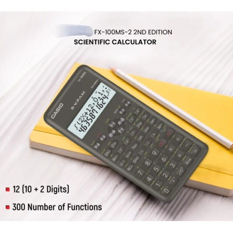Picture of FX-100MS 2nd Edition Scientific Calculator For Students Grey