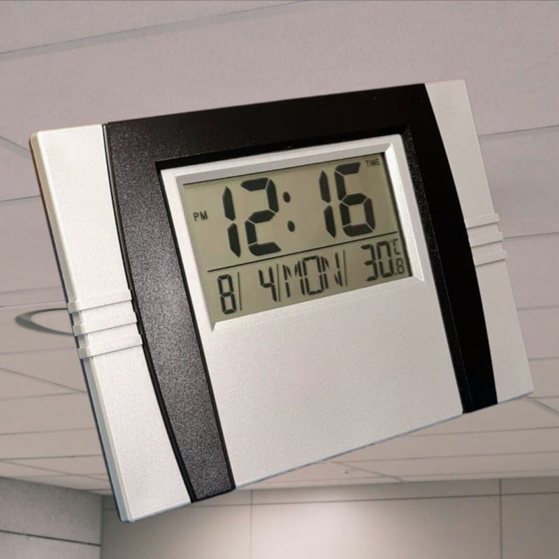 Picture of Digital Square Table And Wall Clock Temperature display Medium Size 