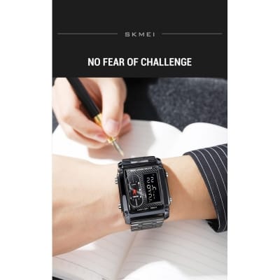 Picture of SKMEI 1868 Multiple Time Digital And Analog Waterproof Watch Black- Inventive Choice Black