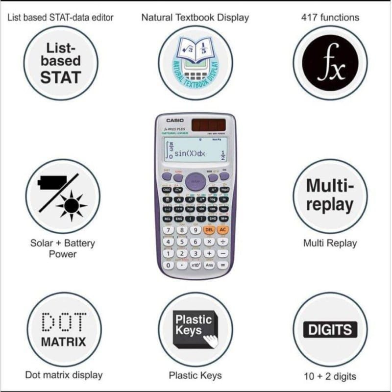 Picture of Scientific Calculator Fx-991ES PLUS For Students Grey