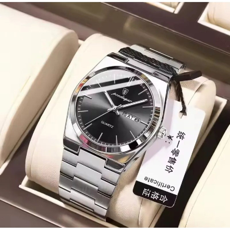 Picture of POEDAGAR 930 Men’s Stainless Steel Watch Luminous Dial with Day & Date Display 