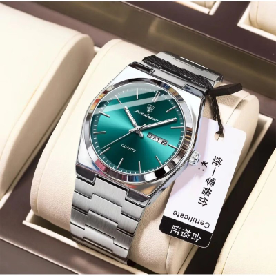 Picture of POEDAGAR 930 Men’s Stainless Steel Watch Luminous Dial with Day & Date Display 