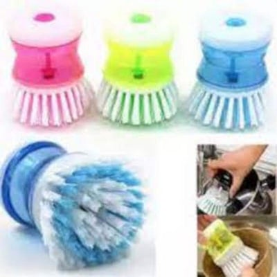 Picture of Dishwasher Soap Dispensing Palm Brush With Storage - 2 pcs-Not Specified