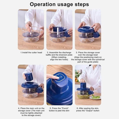 Picture of Peeling Machine, Electric Automatic Garlic Peeler Machine,-Blue