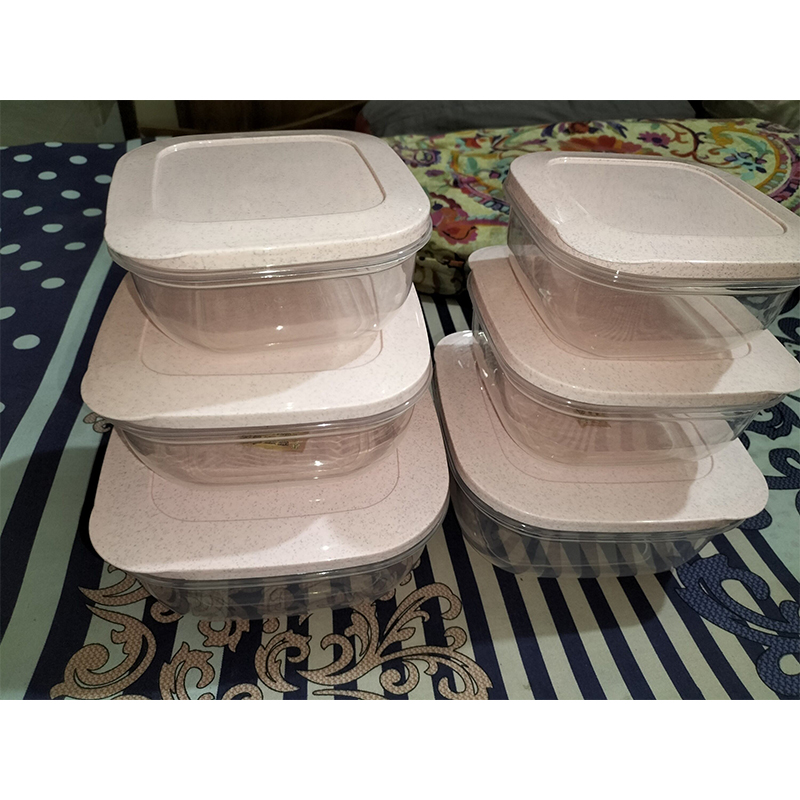 Picture of Food Storage Box Container Set Taj Royal Bati 3 Piece Set-Pink