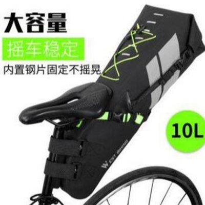 Picture of West Biking Bicycle Bag Waterproof Reflective Large Capacity Saddle Bag - Black