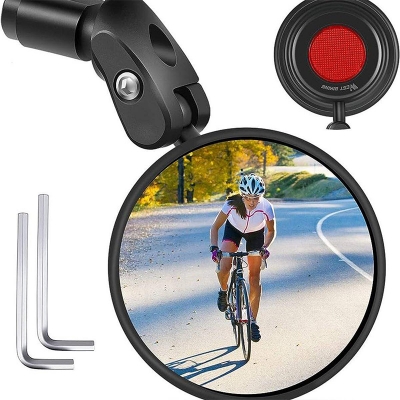Picture of West biking Mirror with back reflector - Black