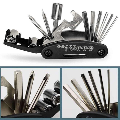 Picture of 16 in bike pocket repair tools - Black