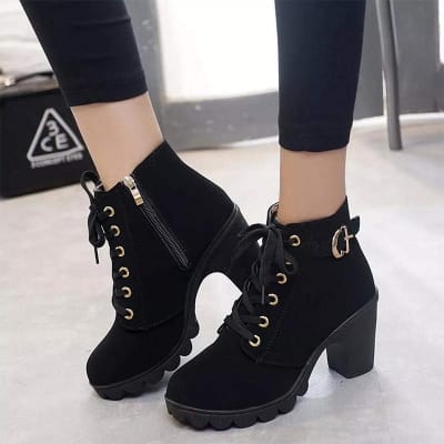 Picture of Girls Black Boots Sneakers- Sneakers For Girls